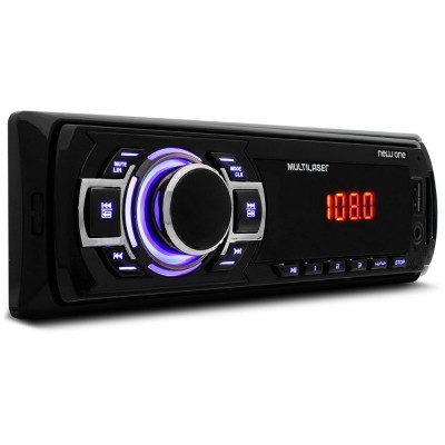 Radio MP3 Player Multilaser New One P3318 1 Din USB SD AUX FM